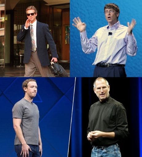 Workwear as counter-signal, tech leaders in casual clothes redefining what power looks like